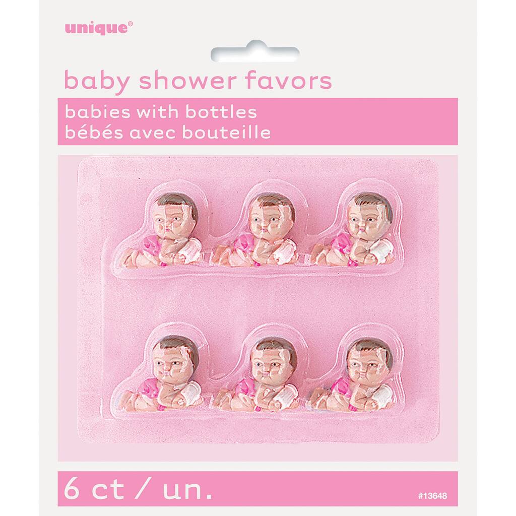 1i I I Plastic Pink Baby With Bottle Baby Shower Favors Girl 1i I I Plastic Pink Baby With Bottle Baby Shower Favors Girl